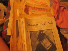 ziare vechi amestecate si descompletate interbelice peste 100 pagini foto
