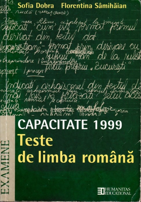 Capacitate 1999 teste de limba rom&acirc;nă