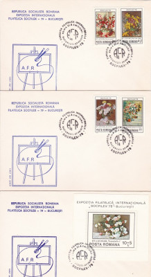 ROMANIA 1979 LP 986 LP 987 EXPOZITIA INTERNATIONALA SOCFILEX BUCURESTI FDC foto