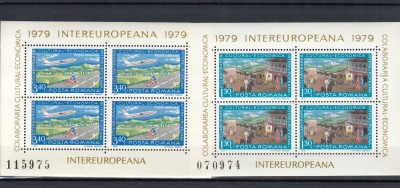ROMANIA 1979 LP 978 a COLABORAREA CULTURAL ECONOMICA INTEREUROPEANA BLOCURI MNH foto
