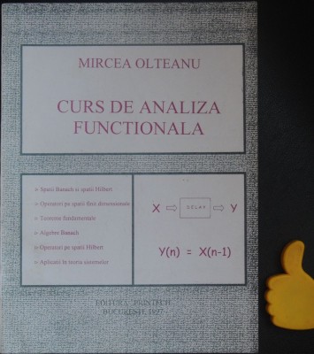 Curs de analiza functionala Mircea Olteanu foto