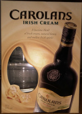 Carolans Irish Whisky Cream pachet cu doua pahare foto