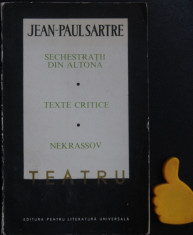 Sechestratii din Altona Texte critice Nekrassov Jean-Paul Sartre foto