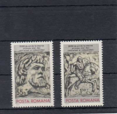 ROMANIA 1978 LP 974 - 2050 ANI DE LA FORMAREA STATULUI DAC SERIE MNH foto