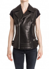 Philipp Plein Leather Jacket Black foto