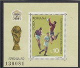 ROMANIA 1981 LP 1047 CAMPIONATUL MONDIAL DE FOTBAL COLITA MNH, Nestampilat