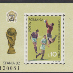 ROMANIA 1981 LP 1047 CAMPIONATUL MONDIAL DE FOTBAL COLITA MNH