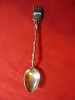 Lingurita ornamentala marcat pe cupa- forma crenguta cu frunza,L=12,5cm ,m=11, Tacamuri