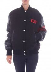 GCDS &amp;quot;varsity&amp;quot; Black Jacket With Red Embroidery Black foto