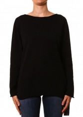 Fabiana Filippi Black Boat-Neck Sweater Black foto