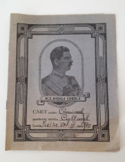caiet vechi 1940 REGELE CAROL II foto