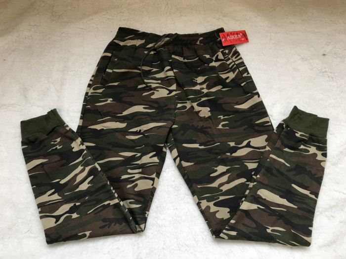 PANTALON LUNG BARBATI CAMUFLAJ SPORT TRENING ARMY KAKI GROSI VATUITI IARNA
