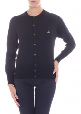 Vivienne Westwood Black Cardigan With Logo Embroidery Black foto