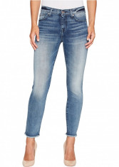 7 For All Mankind Roxanne Ankle w/ Raw Hem in Wall Street Heritage Wall Street Heritage foto