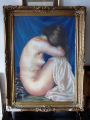 Misu TEISANU (1884-1944)-&amp;quot;Intimitate&amp;quot;, pastel pe carton- 84x62 cm foto