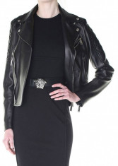 DSQUARED2 Leather Biker Jacket Black foto