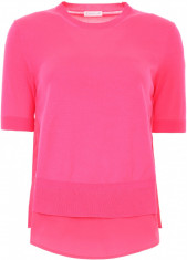 Moncler Crew Neck Knit Top FUXIA foto