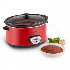 Klarstein Klarstein banchet Slowcooker aragaz lent Digital 6.5 litri 320W ro?u foto