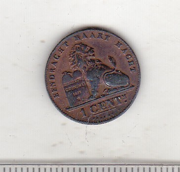 bnk mnd Belgia 1 centima 1907 foto