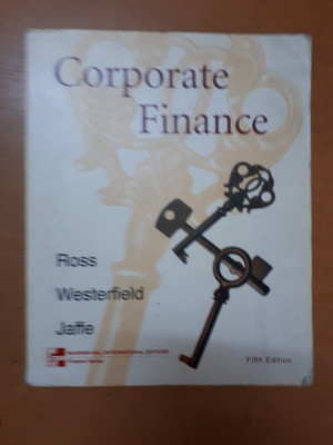 Ross, Westerfield, Jaffe, Corporate Finance, ediția V-a, 1999 055 foto