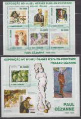 DB Sao Tome Pictura Cezanne MS + SS MNH foto