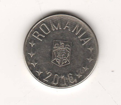MONEZI 139a, ROMANIA, 10, BANI, 2016, EROARE, DUNGI PARALELE DIN LAMINARE foto