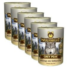 Tin WOLFSBLUT Grey Peak PURE, 6 x 395 g foto