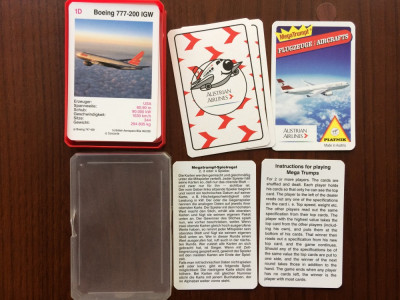 avioane flugzeuge aircraft mega trumpf austrian airlines cartonase carti de joc foto