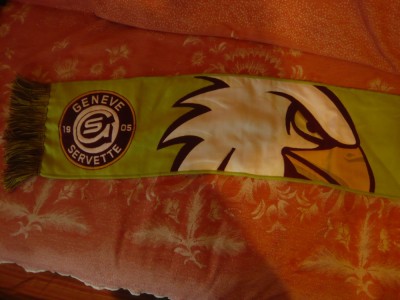 Fular al Suporterilor Echipei Fotbal Servette Geneva , L= 150 cm foto
