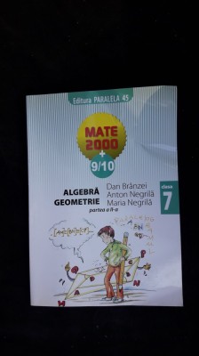 ALGEBRA GEOMETRIE CLASA A VII A PARTEA A II A - NEGRILA BRANZEI foto