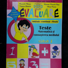 TESTE MATEMATICA SI CUNOASTEREA MEDIULUI CLASA A I A - EVALUARE