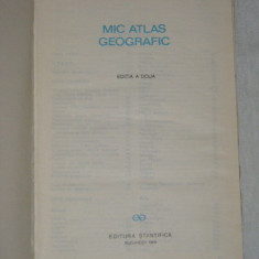 myh 722 - MIC ATLAS GEOGRAFIC - A BIRSAN - ED 1968