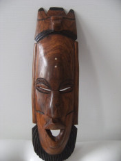 Draguta masca africana,veche,din lemn masiv,lucrata manual,stare perfecta.. foto