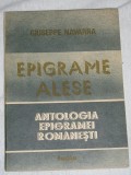 myh 526s - ANTOLOGIA EPIGRAMEI ROMANESTI - EPIGRAME ALESE - G NAVARRA - ED 1985