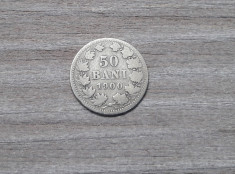 50 Bani 1900 Carol I - Moneda rara argint Regatul Romaniei! foto
