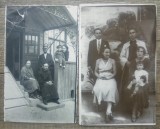 Lot 2 fotografii preoti cu familiile// perioada interbelica