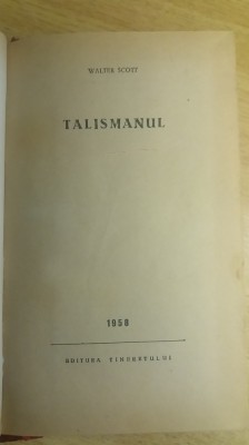 myh 543 - TALISMANUL - WALTER SCOTT - ED 1958 foto