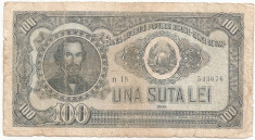 ROMANIA 100 LEI 1952 U foto