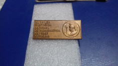 insigna Al 4-lea simpozion de Numismatica Botosani 1987 foto