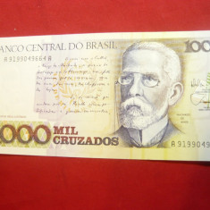 Bancnota 1000 Cruzados Brazilia 1987