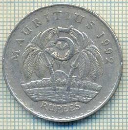 11181 MONEDA - MAURITIUS - 5 RUPEES -ANUL 1992 -STAREA CARE SE VEDE