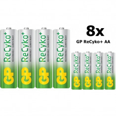 GP ReCyko+ AA 2000mAh baterii reincarcabile + cuti Set 8 Buca?i foto