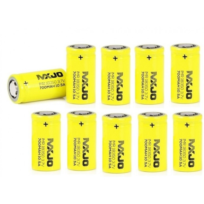 MXJO IMR18350F 700mAh 10.5A Unprotected Set 10 Bucăți, Tip Fara buton MXJO IMR18350F 700mAh 10.5A Unprotected Set 10 Bucăți, Tip Fara buton