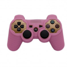 Husa Silicon pentru Controller PS2 si PS3 Culoare Roz foto