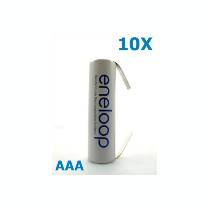 Panasonic Eneloop AAA R3 cu urechi de lipire Set 10 Bucăți, Tip Urechi de lipire in U Panasonic Eneloop AAA R3 cu urechi de lipire Set 10 Bucăți, Tip Urechi de lipire in U