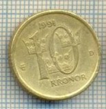 11237 MONEDA -SUEDIA(SVERIGE) - 10 KRONOR -ANUL 1991MEDAL -STAREA CARE SE VEDE