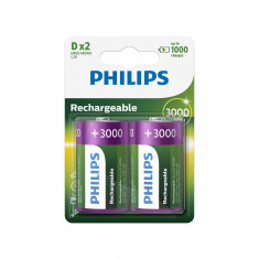 Philips MultiLife 1.2V D / HR20 3000mAh NiMh bater Set 2x Blistere foto