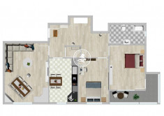 Apartament 3 camere de vanzare Bularga Baza III,64000 EUR foto