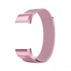 Bratara metalica pentru Fitbit Charge 2 cu inchide Culoare Roz, Marime S (Small) foto