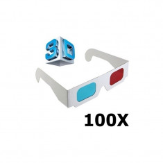 3D Red-Cyan Ochelari 3D din Carton Set 100 Buca?i foto